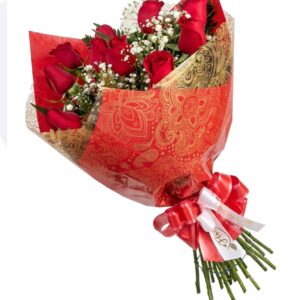 Buque romantico de rosas vermelhas